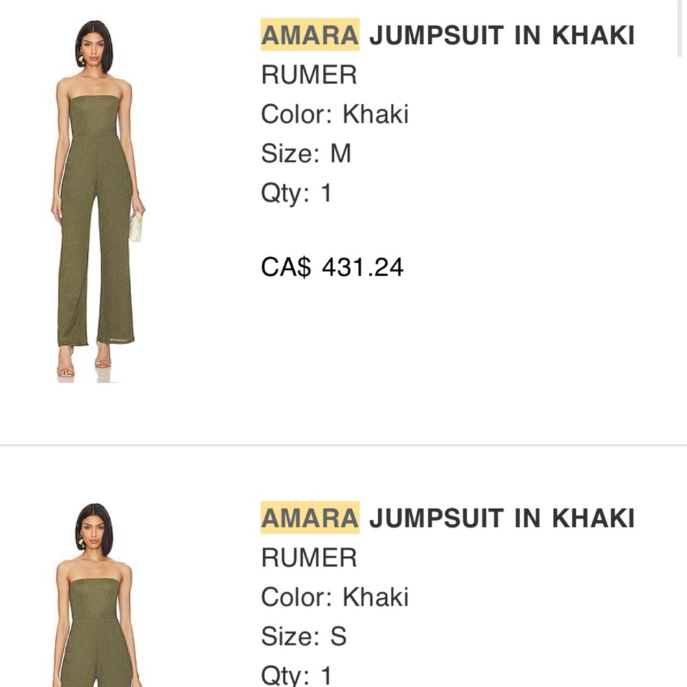 AMARA Khaki Jumpsuit by